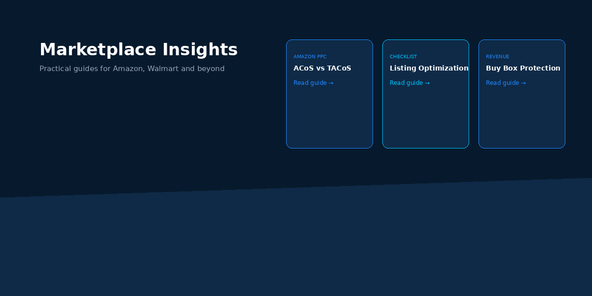 Marketplace intelligence and insights visual